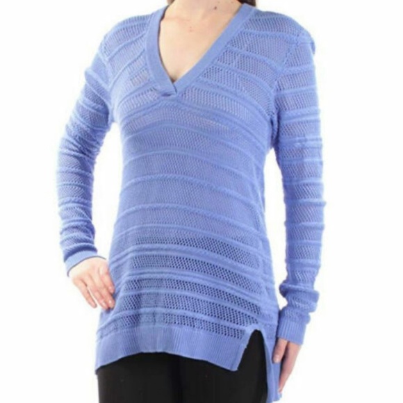 MICHAEL MICHAEL KORS V-NECK Wedgewood Blue Sweater Top SZ - Picture 1 of 10